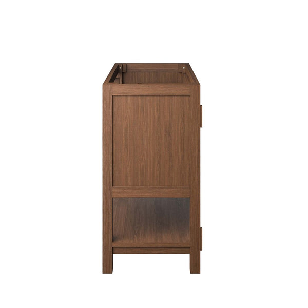 Modway Furniture Ashlyn 36" Mid-Century Wood Bathroom Vanity Cabinet with Smart Storage & Soft-Close Doors - Walnut EEI-6404-WAL
