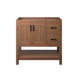 Modway Furniture Ashlyn 36” Wood Bathroom Vanity Cabinet (Sink Basin Not Included) Walnut 17.5 x 35 x 34.5