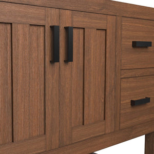 Modway Furniture Ashlyn 36" Mid-Century Wood Bathroom Vanity Cabinet with Smart Storage & Soft-Close Doors - Walnut EEI-6404-WAL