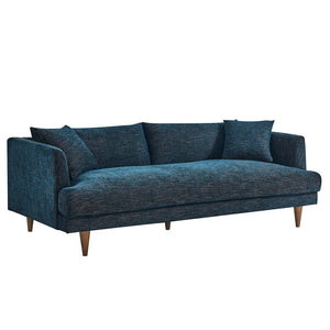 Modway Furniture Zoya Down-Filled Overstuffed Sofa - Modern Comfort with Durable Construction & Easy Maintenance Features Navy Fabric EEI-6405-HEA