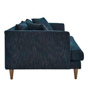 Modway Furniture Zoya Down-Filled Overstuffed Sofa - Modern Comfort with Durable Construction & Easy Maintenance Features Navy Fabric EEI-6405-HEA