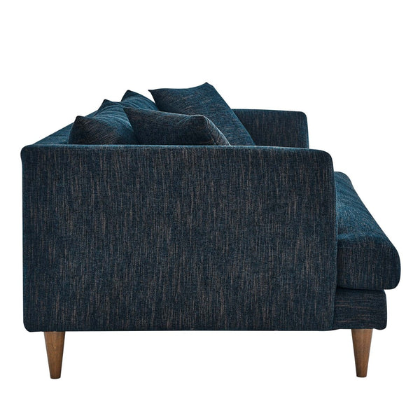 Modway Furniture Zoya Down-Filled Overstuffed Sofa - Modern Comfort with Durable Construction & Easy Maintenance Features Navy Fabric EEI-6405-HEA