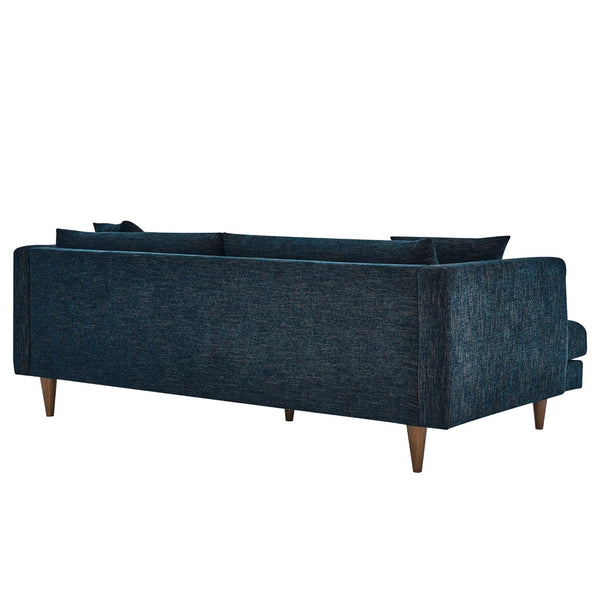 Modway Furniture Zoya Down-Filled Overstuffed Sofa - Modern Comfort with Durable Construction & Easy Maintenance Features Navy Fabric EEI-6405-HEA