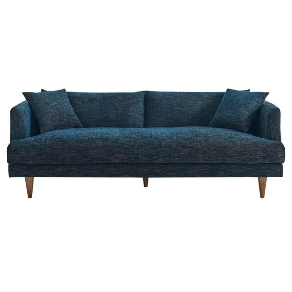 Modway Furniture Zoya Down-Filled Overstuffed Sofa - Modern Comfort with Durable Construction & Easy Maintenance Features Navy Fabric EEI-6405-HEA