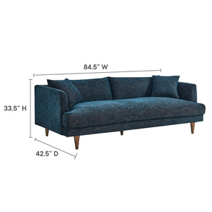 Modway Furniture Zoya Down-Filled Overstuffed Sofa - Modern Comfort with Durable Construction & Easy Maintenance Features Navy Fabric EEI-6405-HEA