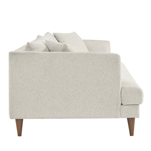 Modway Furniture Zoya Down-Filled Overstuffed Sofa - Modern Comfort with Durable Construction & Easy Maintenance Features Ivory Fabric EEI-6405-HEI