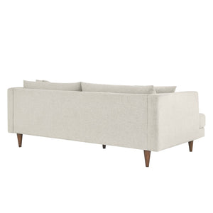 Modway Furniture Zoya Down-Filled Overstuffed Sofa - Modern Comfort with Durable Construction & Easy Maintenance Features Ivory Fabric EEI-6405-HEI