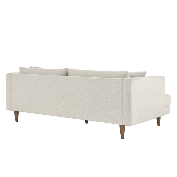 Modway Furniture Zoya Down-Filled Overstuffed Sofa - Modern Comfort with Durable Construction & Easy Maintenance Features Ivory Fabric EEI-6405-HEI
