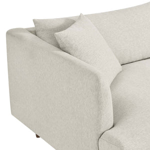 Modway Furniture Zoya Down-Filled Overstuffed Sofa - Modern Comfort with Durable Construction & Easy Maintenance Features Ivory Fabric EEI-6405-HEI