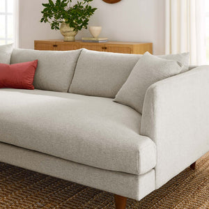 Modway Furniture Zoya Down-Filled Overstuffed Sofa - Modern Comfort with Durable Construction & Easy Maintenance Features Ivory Fabric EEI-6405-HEI
