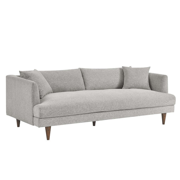 Modway Furniture Zoya Down-Filled Overstuffed Sofa - Modern Comfort with Durable Construction & Easy Maintenance Features Light Gray Fabric EEI-6405-HLG