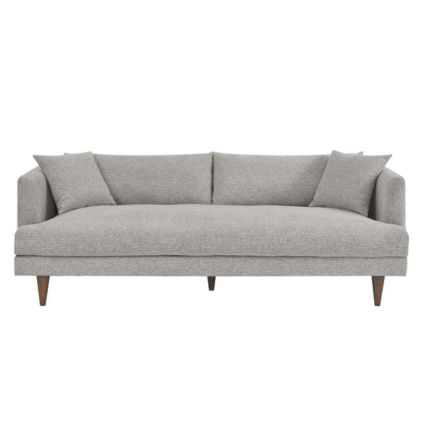 Modway Furniture Zoya Down-Filled Overstuffed Sofa - Modern Comfort with Durable Construction & Easy Maintenance Features Light Gray Fabric EEI-6405-HLG