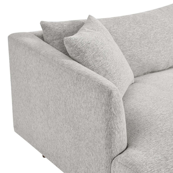 Modway Furniture Zoya Down-Filled Overstuffed Sofa - Modern Comfort with Durable Construction & Easy Maintenance Features Light Gray Fabric EEI-6405-HLG