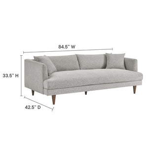 Modway Furniture Zoya Down-Filled Overstuffed Sofa - Modern Comfort with Durable Construction & Easy Maintenance Features Light Gray Fabric EEI-6405-HLG