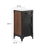 Modway Furniture Steamforge 18" Bathroom Vanity White black 17.5 x 17 x 40