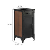 Modway Furniture Steamforge 18" Bathroom Vanity Black Black 15.5 x 17.5 x 40