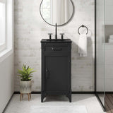 Modway Furniture Steamforge 18" Bathroom Vanity Black Black 15.5 x 17.5 x 40
