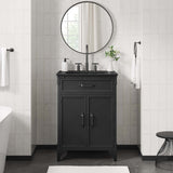 Modway Furniture Steamforge 24" Bathroom Vanity Black Black 18 x 24 x 39.5