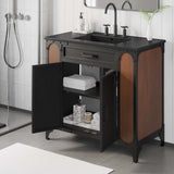 Modway Furniture Steamforge 36" Bathroom Vanity Black Black 18 x 36 x 39.5