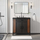 Modway Furniture Steamforge 36" Bathroom Vanity Black Black 18 x 36 x 39.5