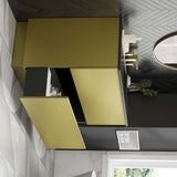 Modway Furniture Quantum 48" Single Sink Bathroom Vanity Black Gold 18.5 x 47.5 x 39.5