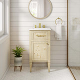 Modway Furniture Elysian 18" Wood Bathroom Vanity White Burl 17.5 x 17 x 39