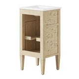 Modway Furniture Elysian 18" Wood Bathroom Vanity White Burl 17.5 x 17 x 39