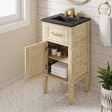 Modway Furniture Elysian 18" Wood Bathroom Vanity Black Burl 15.5 x 17.5 x 39