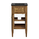 Modway Furniture Elysian 18" Wood Bathroom Vanity Black Brown 15.5 x 17.5 x 39