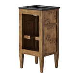 Modway Furniture Elysian 18" Wood Bathroom Vanity Black Brown 15.5 x 17.5 x 39