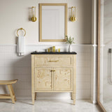 Modway Furniture Elysian 30" Wood Bathroom Vanity Black Burl 18 x 30 x 39.5