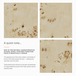 Modway Furniture Elysian 48" Double Sink Bathroom Vanity - Organic Mango Wood with Modern Burl Finish & Storage Solution EEI-6454-WHI-BUR