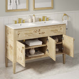 Modway Furniture Elysian 48" Double Sink Bathroom Vanity Burl 18 x 48 x 33