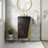 Modway Furniture Alchemist 18" Bathroom Vanity Black Black 15.5 x 17.5 x 39