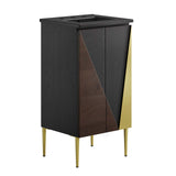 Modway Furniture Alchemist 18" Bathroom Vanity Black Black 15.5 x 17.5 x 39