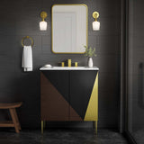 Modway Furniture Alchemist 30" Bathroom Vanity White Black 18 x 30 x 39.5