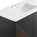 Modway Furniture Alchemist 36" Bathroom Vanity White Black 18.5 x 36 x 39.5