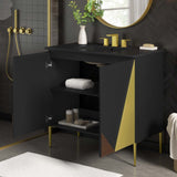 Modway Furniture Alchemist 36" Bathroom Vanity Black Black 18 x 36 x 39.5