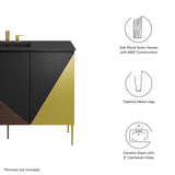 Modway Furniture Alchemist 48" Single Sink Bathroom Vanity Black Black 18.5 x 47.5 x 39.5