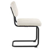 Modway Furniture Parity Boucle Dining Side Chairs - Set of 2 Black Ivory 23 x 19.5 x 33