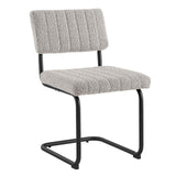 Modway Furniture Parity Boucle Dining Side Chairs - Set of 2 Black Taupe 23 x 19.5 x 33