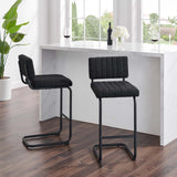 Modway Furniture Parity Boucle Counter Stools - Set of 2 Black Black 21 x 17 x 38