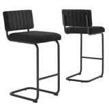 Modway Furniture Parity Boucle Counter Stools - Set of 2 Black Black 21 x 17 x 38