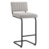 Modway Furniture Parity Boucle Counter Stools - Set of 2 Black Taupe 21 x 17 x 38