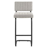 Modway Furniture Parity Boucle Counter Stools - Set of 2 Black Taupe 21 x 17 x 38