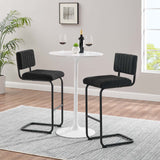 Modway Furniture Parity Boucle Bar Stools - Set of 2 Black Black 21 x 17 x 41