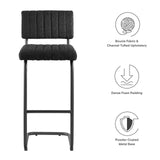 Modway Furniture Parity Boucle Bar Stools - Set of 2 Black Black 21 x 17 x 41