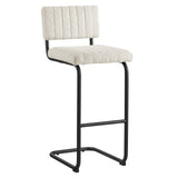 Modway Furniture Parity Boucle Bar Stools - Set of 2 Black Ivory 21 x 17 x 41