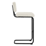 Modway Furniture Parity Boucle Bar Stools - Set of 2 Black Ivory 21 x 17 x 41