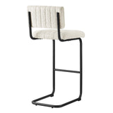 Modway Furniture Parity Boucle Bar Stools - Set of 2 Black Ivory 21 x 17 x 41